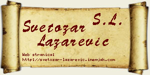 Svetozar Lazarević vizit kartica
